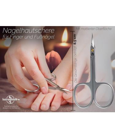 Buy Fine Cuticle Scissors & Skin Scissors - Stainless Steel Combination Scissors with Extra Fine Tip (8.5 cm) in Case - Ship Worldwide - Buy Online on SooperMarket.com