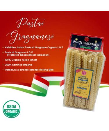 Mafaldine Italian Pasta di Gragnano IGP | USDA Certified Organic | 17.6oz | 500g | Premium Quality Pasta - Buy Online on SooperMarket.com