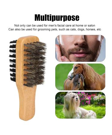 3-Part Wood Beard Brush | Double-Sided Soft & Hard Bristles for Grooming & Styling - Essential for Home & Salon - Buy Online on SooperMarket.com