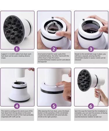 Hair Diffuser Universal Diffuser for Hairdryer Hair Diffuser for Curly Hair Adjustable Smart Buckle Diffuser Hair - Buy Online on SooperMarket.com