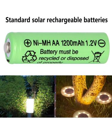 Ni-MH Rechargeable AA Batteries 1.2V 1200mAh - High Capacity for Solar Lights Mouse & Keyboard (Pack of 12 - Buy Online on SooperMarket.com