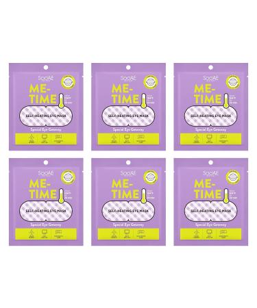 Soo AE Me-Time Lavender Self-Heating Eye Mask 6 Count - Relief from Eye Fatigue & Dry Eyes - Moist Hot Compress Patch for Sleeping - Made in Korea - Buy Online on SooperMarket.com