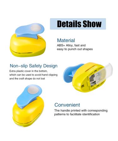 3 Pieces Circle Punch 2 Inch 1 Inch 5/8 Inch Paper Punchers Scrapbook Craft Paper Punch Circle Cutter 10 - Buy Online on SooperMarket.com