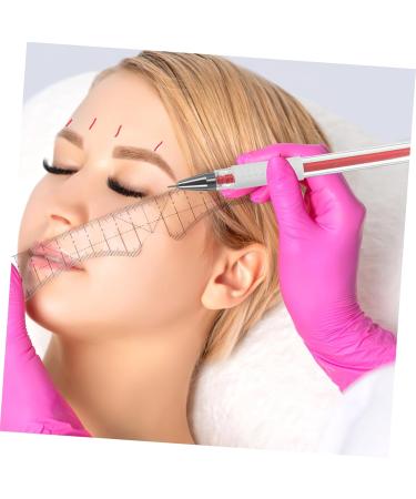 Mikinona 3pcs Lip Highlighter Microblading Pen Eyebrow Pen Marking Pen Stand Permanent for Holder Plastic Red 15x1cm Red - Buy Online on SooperMarket.com
