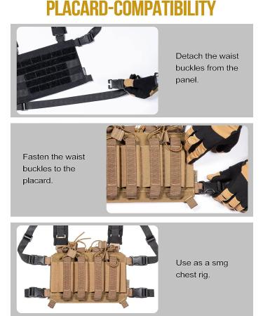OneTigris ROC Chest Rig Tactical Modular Panel with Removable Shoulder Strap and Waist Strap Black  Version 2.0 - Buy Online on SooperMarket.com