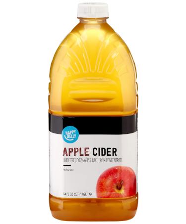 Amazon Brand - Happy Belly Unfiltered Apple Cider from Concentrate, 64 Ounce