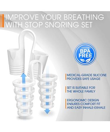 Snore Stopper Set - Comfortable Anti Snoring Device for Men and Women - Silicone Magnetic Nose Vents - Effective Snoring Solution - Nasal Dilator (6+6) - Buy Online on SooperMarket.com