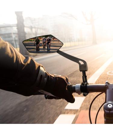 Xiaoxiaozhijia HD 360 Swiveling Foldable Handlebar Rear Mirror for E-Bikes | Left Side Bicycle Mirror for Scooters - Buy Online on SooperMarket.com