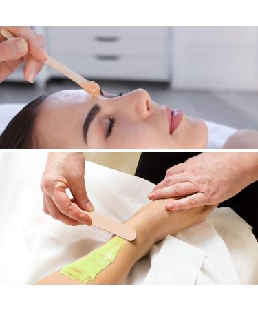 Whaline 650 Waxing Sticks and Strips Kit for Hair Removal - Includes 350 Wooden Wax Applicators and 300 Non-Woven Strips - Body, Facial, Eyebrow - Buy Online on SooperMarket.com