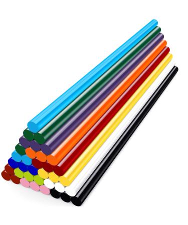 Colored Hot Glue Sticks ENPOINT 8" Long x 0.27" Dia Hot Melt Glue Sticks Mini Size Bulk Color Adhesive Glue Sticks Small for Crafting DIY Art School Gluing Project Repair Sealing 36 Pack 36 Pcs Color