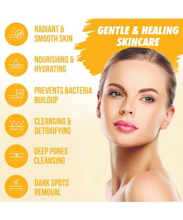 Turmeric Soap Bar for Face & Body | Natural Brightening Soap for Dark Spots & Acne | Aloe Vera Infused | 4oz - Buy Online on SooperMarket.com