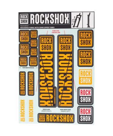 RockShox Decal Kit, 35mm, Orange Color Matching Kit