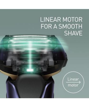 Panasonic ES-LV67 5-Blade Wet & Dry Electric Shaver for Men - Rechargeable & Responsive Beard Sensor - Multi-Flex 16D Head - UK 2-Pin Bathroom Plug - Navy & Black - Buy Online on SooperMarket.com