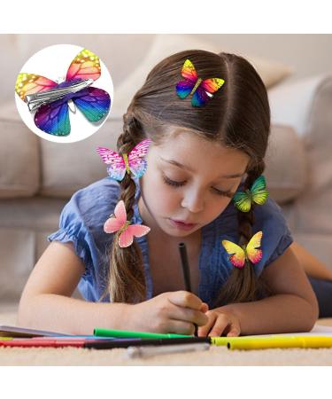 16 Colorful Butterfly Hair Clips Duckbill Hair Clips Playful Girl Hair Accessories Realistic Butterfly Hair Clips Clips That Don't Hurt Hair Clips That Don't Fade - Buy Online on SooperMarket.com