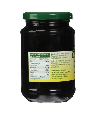 Buy Feinkost Dittmann Blackened Olives without Stones - 155g | Premium Quality Snacks | International Shipping Available - Buy Online on SooperMarket.com