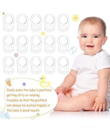10PC Silicone Rings for Pacifier Chains - Soft Transparent Baby Pacifier Holders & Clips - Buy Online on SooperMarket.com
