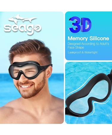 Anti-Fog UV Protection Swim Goggles for Adults and Youth - Clear Vision, No Leaking - Black/Clear - Buy Online on SooperMarket.com