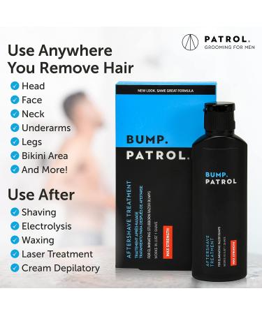 Bump Patrol Maximum Strength Aftershave Formula - Razor Bump & Ingrown Hair Solution - 4oz - Buy Online on SooperMarket.com