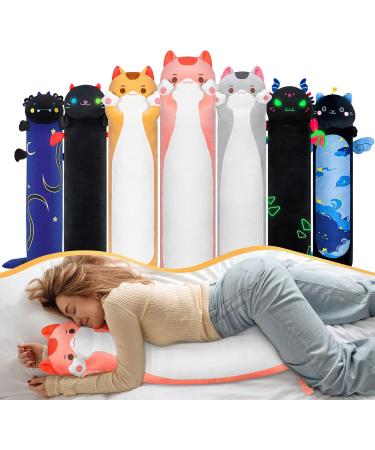 Mewaii 90cm Kawaii Long Cat Plush Pillow - Soft Pink Cuddly Toy & Stuffed Animal Gift - Buy Online on SooperMarket.com