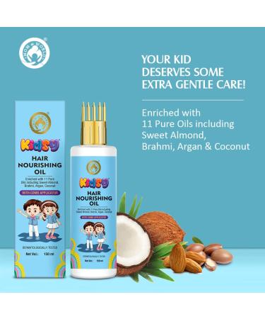 Mom & World Kidsy Hair Nourishing Oil 150ml | Dermatologically Tested | Enriched With 11 Pure Oils | With Comb Applicator for Kids - Buy Online on SooperMarket.com