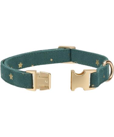 Yudote Soft Dog Collar for Small Dogs | Cotton Mixed Fabric Sensitive Skin Friendly | British Racing Green (1-Pack) - Buy Online on SooperMarket.com