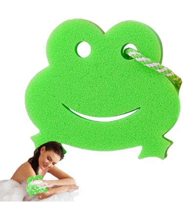 Body Sponge for Shower - Animal Shape Bath Scrubber Bathing Sponge Cartoon Scrubber for Body Wash Cleaning Bathing Accessories Frog - Buy Online on SooperMarket.com