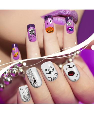TailaiMei 16 Sheets Holiday Nail Stickers - Halloween & Thanksgiving 3D Self-Adhesive Nail Art Decals for Autumn DIY Decorations - Buy Online on SooperMarket.com