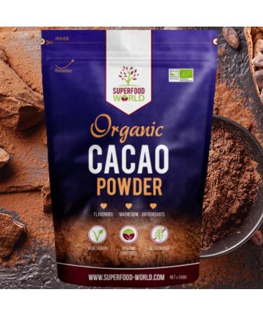 Premium Organic Peruvian Raw Cacao 500g - Rich in Magnesium & Flavonoids - Ideal for Hot Chocolate, Smoothies & Baking - Buy Online on SooperMarket.com