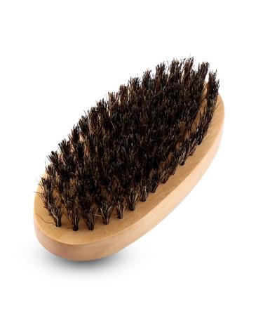 Beard Brush - Natural Faux Boar Bristle Wooden Handle Military Pocket Grooming Comb for Men - Buy Online on SooperMarket.com