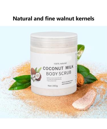 Exfoliating Body Scrub Cream - Coconut Moisturizing Skin Care | 350g Hydrating & Refreshing Scrub for Deep Cleansing - Buy Online on SooperMarket.com