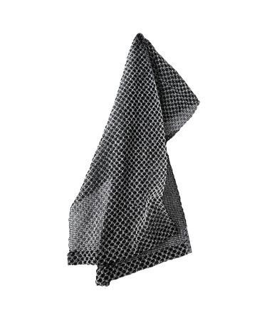 Japanese Exfoliating Towel Extra Long Exfoliating Washcloth for Men Women Exfoliation Black Cloth Loofah Back Bath Exfoliation 3D Black Grid 1Pcs