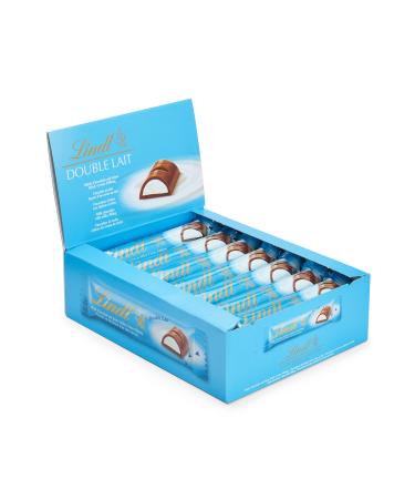 Lindt chocolate double milk bar |18 x 38 g bar in the counter display |684 G |Fine whole milk chocolate bar with milk cream filling |Large pack of chocolate |Chocolate gift |Chocolate bar double milk bar 18 pieces (1 Pack)