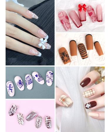 EBANKU 2PCS Clear Blue Silicone Nail Art Stamper Set with Scraper Tools for DIY Beauty Nail Art - French Smile Line Design (Transparent) - Buy Online on SooperMarket.com