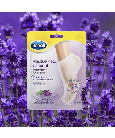 Scholl Foot Mask with Lavender - Nourishing & Relaxing Foot Cream - Expert Care for Healthy Feet - 1 Pair - Shop Internationally - Buy Online on SooperMarket.com