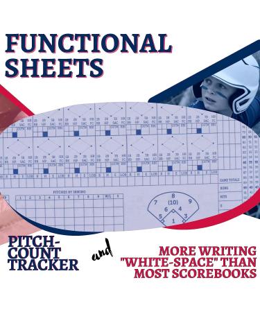 Covey Sports Baseball Softball Scorebook Side by Side Format (50 Games) + Lineup Cards (50-Pack) - Large Format Book with Line Up Card Sheets - Buy Online on SooperMarket.com
