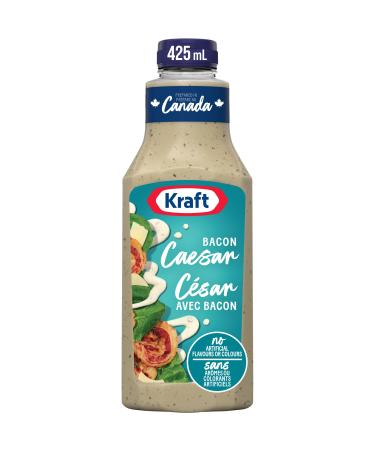 Kraft Bacon Caesar Salad Dressing 425 ml Bottle Bacon Caesar 425 ML (Pack of 1)