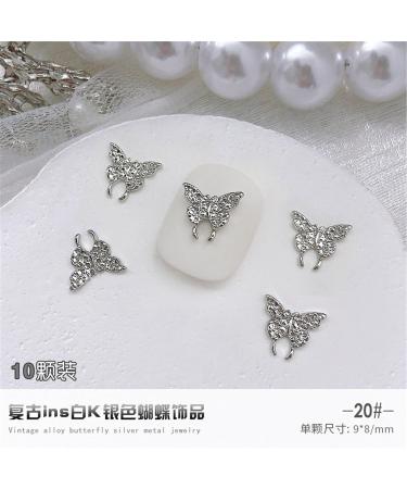 10Pcs 3D Butterfly Nail For Nails Alloy Butterfly Nail Decoration Alloy Nail Butterfly Nail Manicure Accessories Manicure Accessories - Buy Online on SooperMarket.com