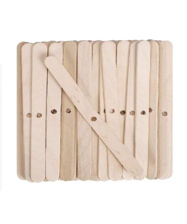 DINGPAI 100pcs Wooden Candle Wick Holders, Candle Wick Centering Devices for Candle Making, Candle Wick Bars, Wick Clips for Canld Centering Tool