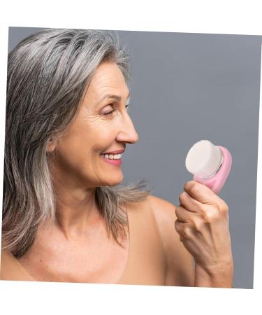 Shop Housoutil Soft Fur Cleansing Makeup Brush Scrubber - Exfoliating Facial Brush for Women - Pink Face Scrubber & Cleanser for Radiant Skin - Buy Online on SooperMarket.com