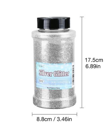 TORC Silver Fine Glitter 1lb - Glitter Powder for Tumblers, Resin, Crafts, Slime, Nails - Festival Decoration - Buy Online on SooperMarket.com