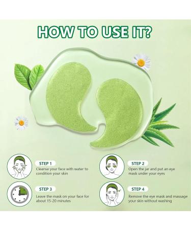 60 PCs Reusable Eye Pads - Anti-Aging Moisture Masks for Puffiness & Dark Circles - Hyaluronic Sea Formula - Buy Online on SooperMarket.com