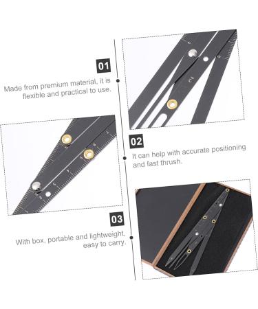 Mikinona Eyebrow Scale Mini Tools Makeup Tools Eyebrow Stencil Eyebrow Positioning Tool Balance Caliper Miss 1 count (Pack of 1) Black - Buy Online on SooperMarket.com