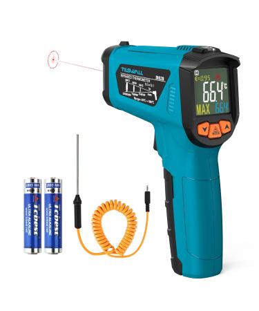 Infrared thermometer (not for humans) -50 C to 800 C Tilswall IR digital laser temperature meter with thermometer cooking LCD display alarm for high/low temperature cook barbecue