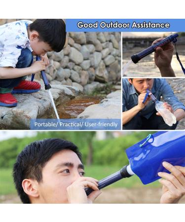 Lixada Outdoor Water Filter System - Ultrafilter Straw for Camping Travel Hiking & Fishing | Emergency Survival Gear - Army Green - Buy Online on SooperMarket.com