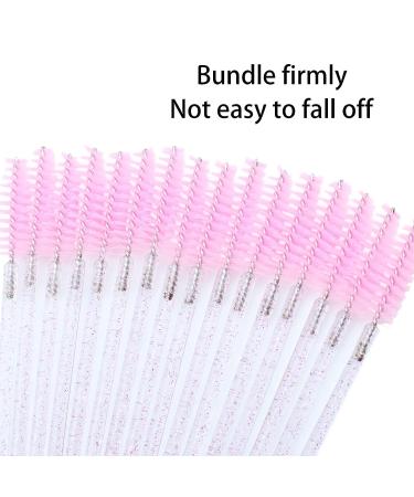 300pcs Disposable Mascara Wands SenRocc Eyelash Brush Spoolies - Crystal Pink Beauty Kit for Extensions & Makeup - Buy Online on SooperMarket.com