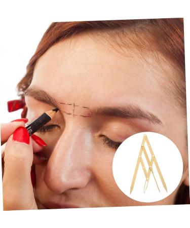KALLORY 2 Pcs Second Generation Brow Shaping Kit Eyebrow Marker Ruler Eyebrow Drawing Tool Metal 25x5x0.6cmx2pcs Goldenx2pcs - Buy Online on SooperMarket.com