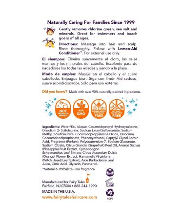 Fairy Tales Swim Shampoo for Kids - 32 oz | Chlorine Removal & Gentle Cleansing | Made in USA with Natural Ingredients | No Parabens, Sulfates, or Synthetic Dyes - Buy Online on SooperMarket.com