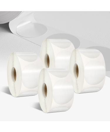 colortouch Clear Round Sticker - 4000 Pieces Self Adhesive Transparent Seal Labels - 30mm Diameter Circle Closure Stickers for Packaging Gift Present Envelopes Package and Box