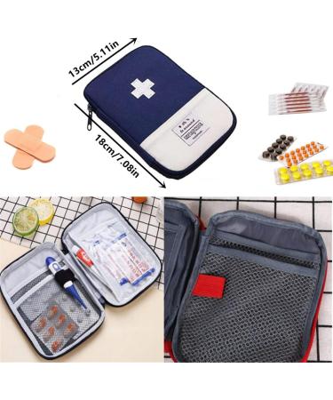 Zimohe 2PCs Waterproof Medication Bag | Large Capacity Empty Medicine Storage for Home Auto Office Camping & Hunting - Blue & Pink - Buy Online on SooperMarket.com