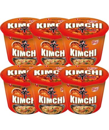Nongshim SHIN Kimchi Big Bowl Ramen Instant Noodles Soup 112g (Pack of 6)